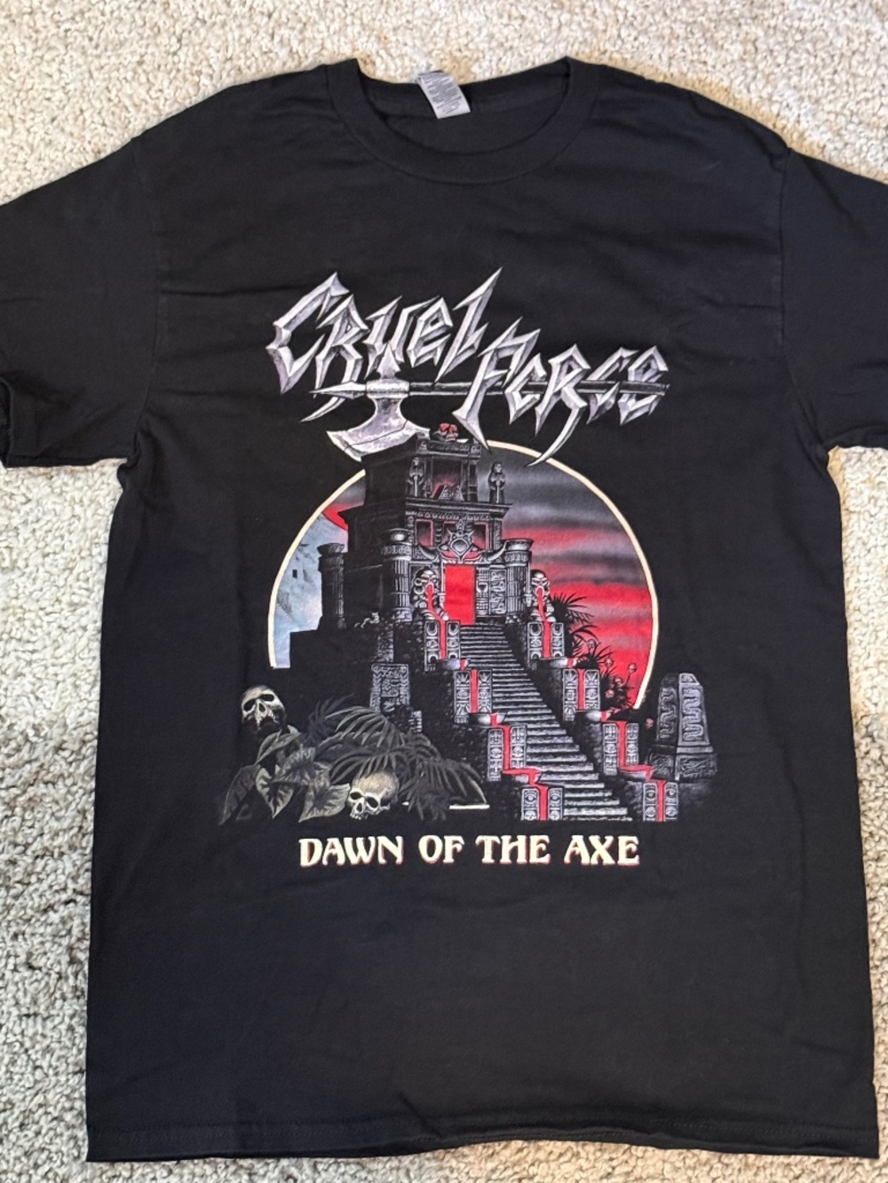 Cruel Force "Dawn of the Axe" Band T-Shirt – Black – Size S – Heavy Metal Thrash